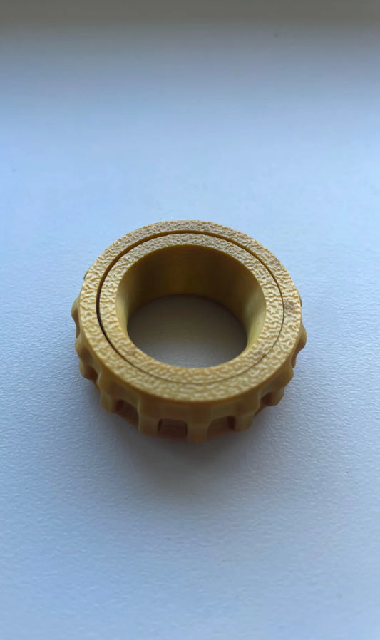 Textured Gear Fidget Ring – Precision & Calm in Every Turn