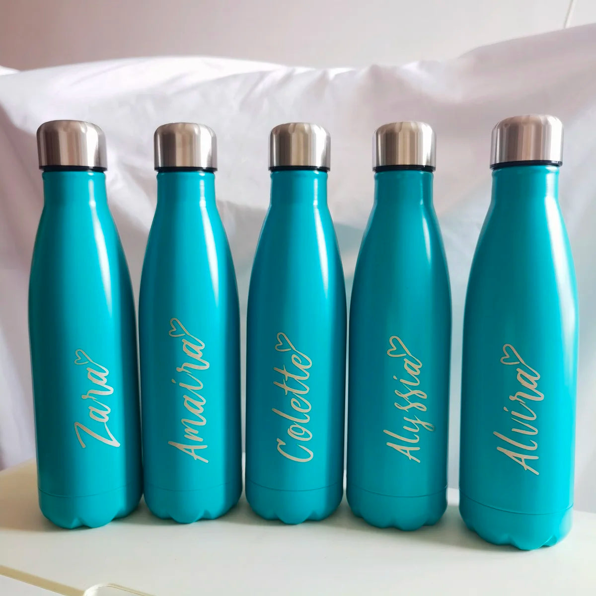 17oz Stainless Steel Water Bottle with Name,Double Wall Vacuum Bottle,Women Men School Cycling Gym Sport,Customize Birthday Gift